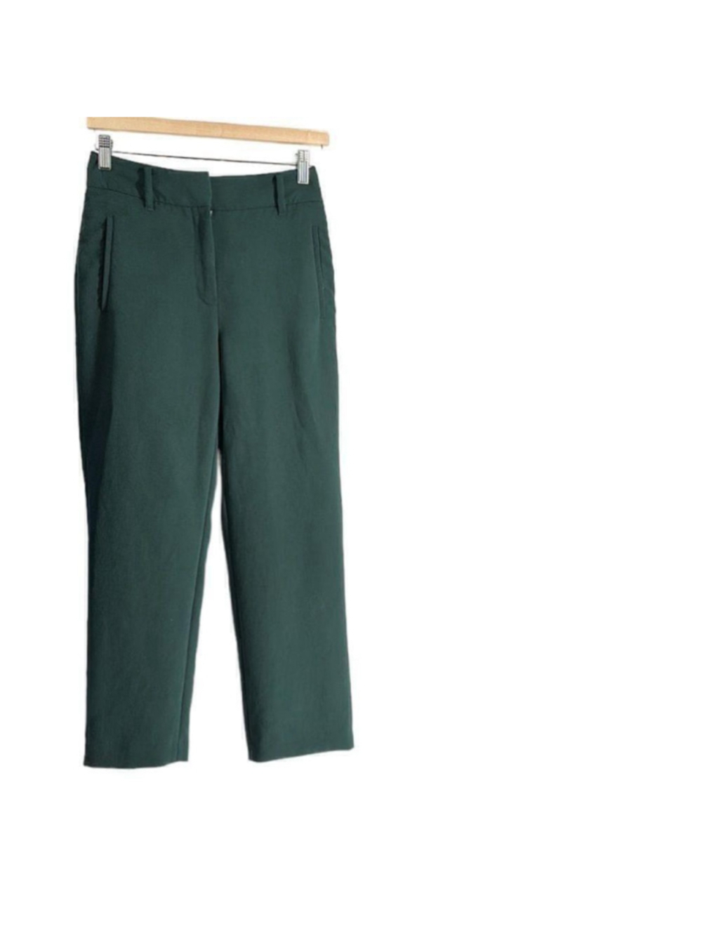Aritzia Babaton pants dark green trousers minimalist career sz 2
